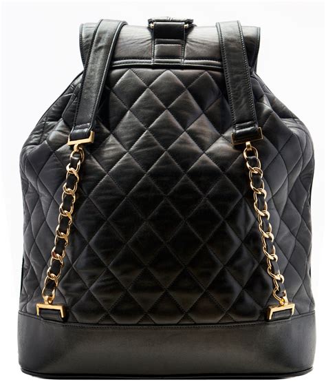 chanel leather backpack.